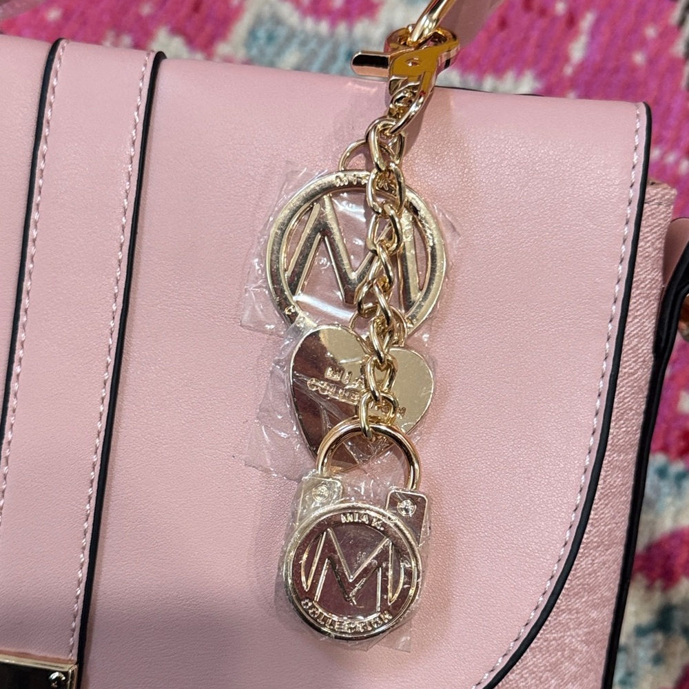 Mkf Collection by Mia K Pink Gold Crossbody Maren Shoulder Bag Purse NWT - Picture 9 of 17